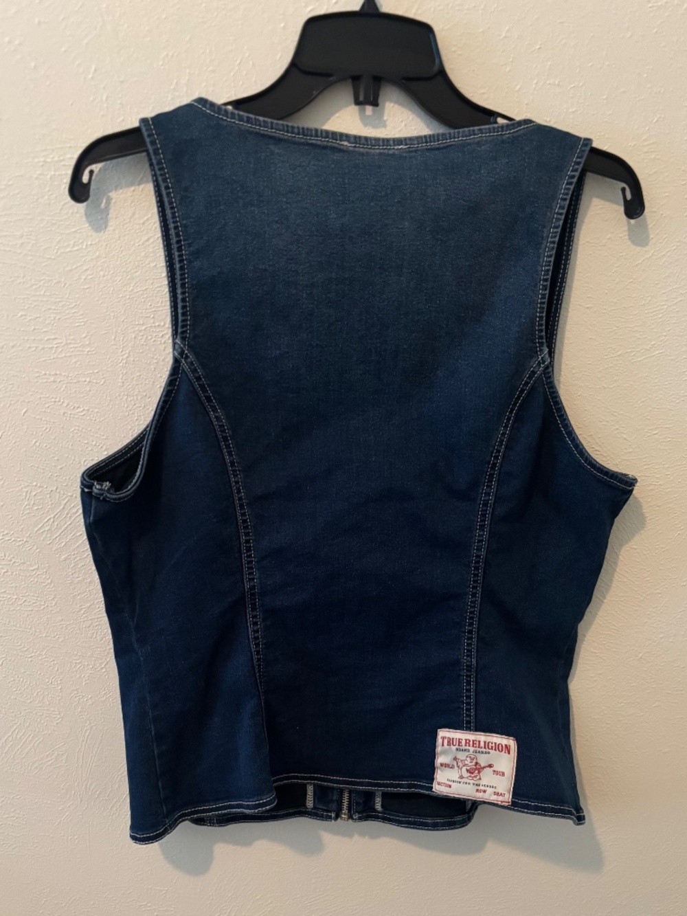True Religion Women's Medium Blaze Wash Denim Bustier Top - Size XL - Picture 7 of 8